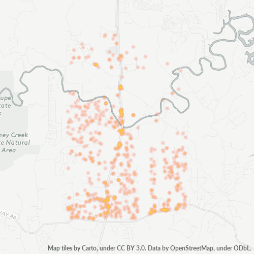 78070 Business Density Heatmap