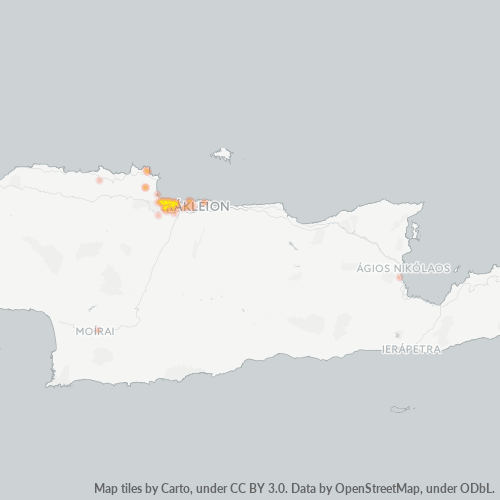 714 14 Χάρτης θερμότητας πυκνότητας επιχείρησης