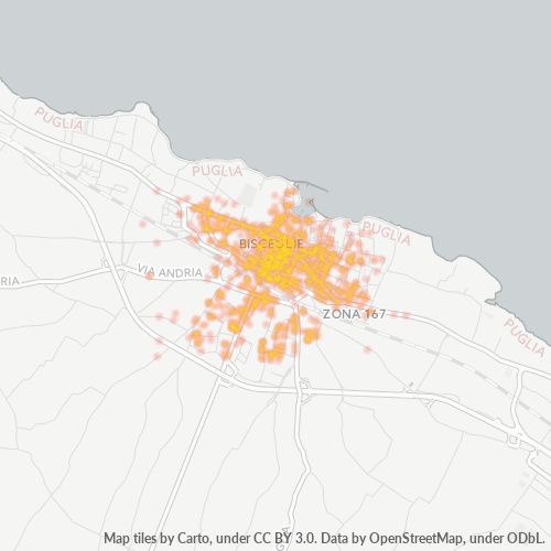 Mappa di calore per cap 76011
