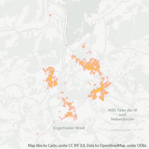Heatmap für plz 66636