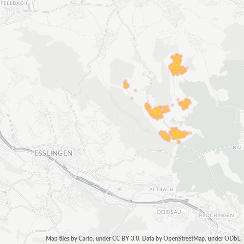 Heatmap für plz 73773