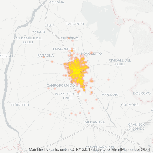 Mappa di calore per cap 33100