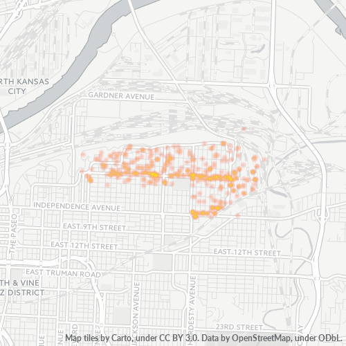 64123 Business Density Heatmap