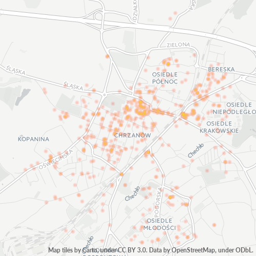 32-500 Mapa intensywności działalności gospodarczej