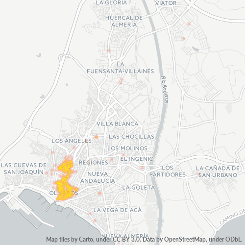 Mapa de calor para código postal 04004