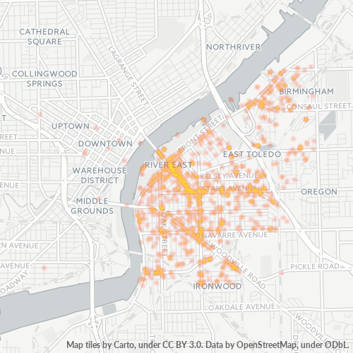 43605 Business Density Heatmap