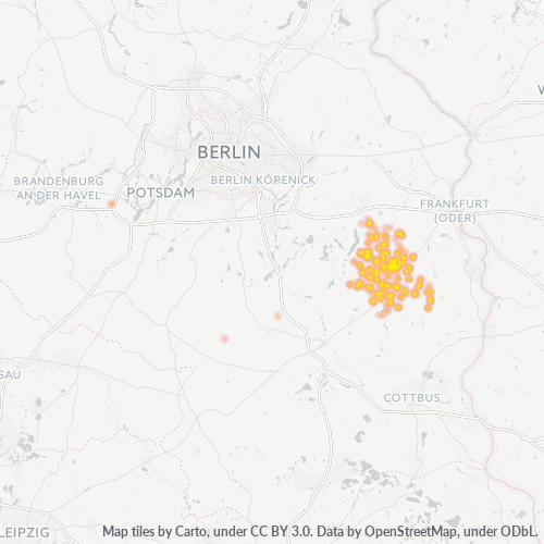 Heatmap für plz 15848