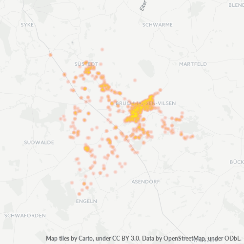 Heatmap für plz 27305