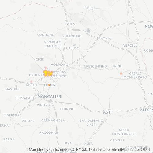 Mappa di calore per cap 10071