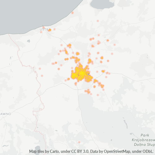 76-200 Mapa intensywności działalności gospodarczej