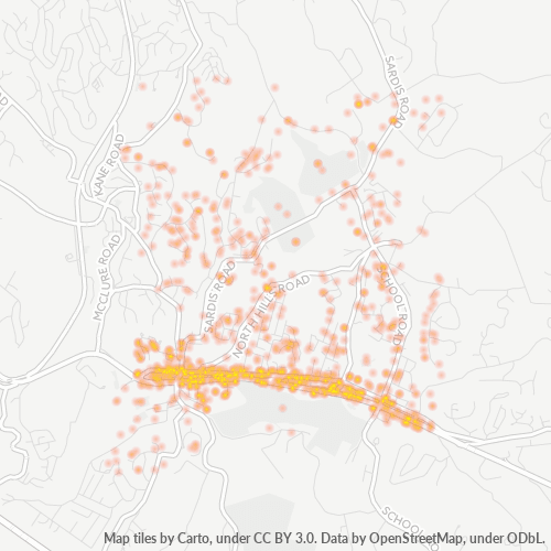 15668 Business Density Heatmap