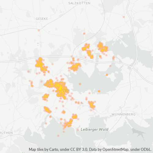 Heatmap für plz 33142