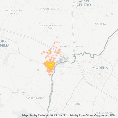 Mappa di calore per cap 42048