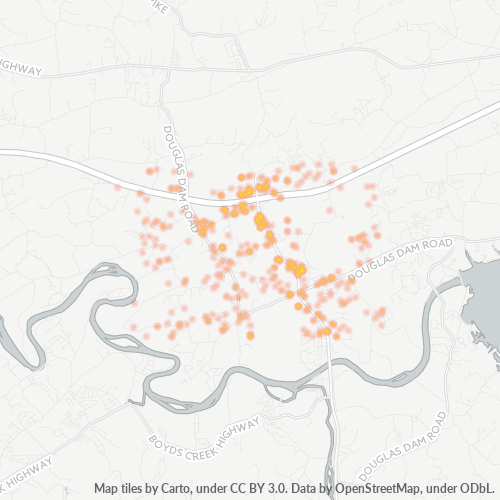37764 Business Density Heatmap