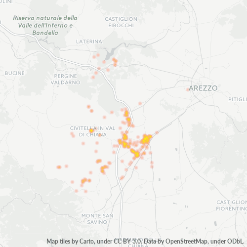 Mappa di calore per cap 52041