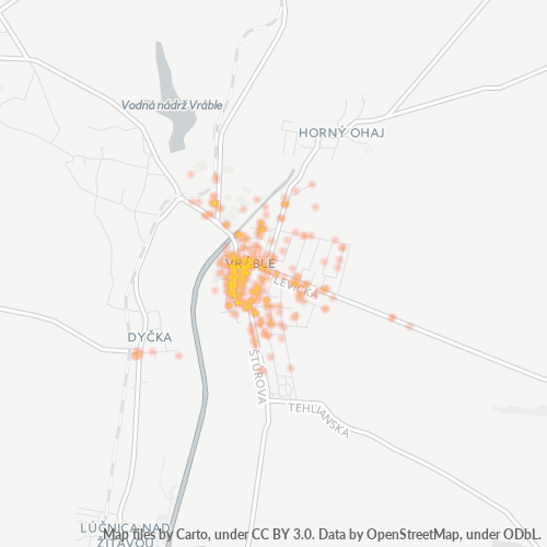 952 01 Teplotná mapa obchodnej hustoty