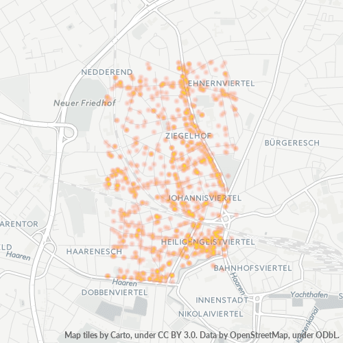 26121 Standortdichte-Heatmap