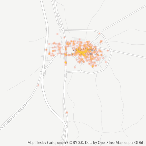 Mapa de calor para código postal 06220