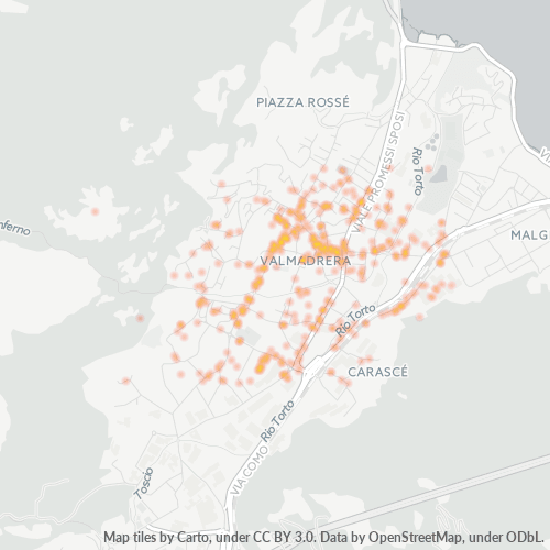 23868 Mappa di concentrazione per la densità di aziende