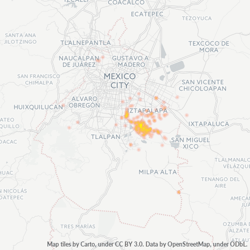 09790 Mapa de calor de densidad empresarial