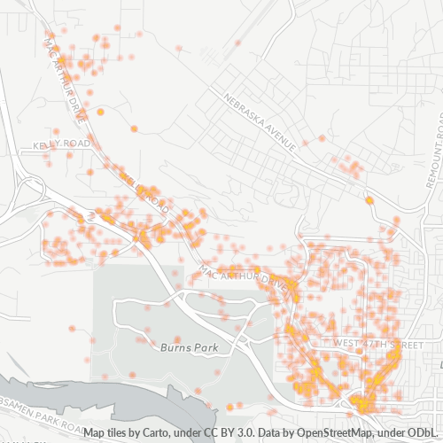 72118 Business Density Heatmap