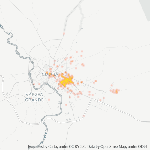 78068-000 Mapa de calor de densidad empresarial