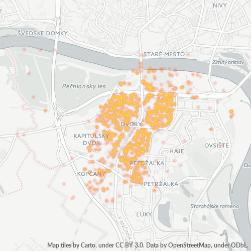 851 01 Teplotná mapa obchodnej hustoty