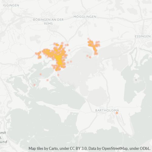 Heatmap für plz 73540