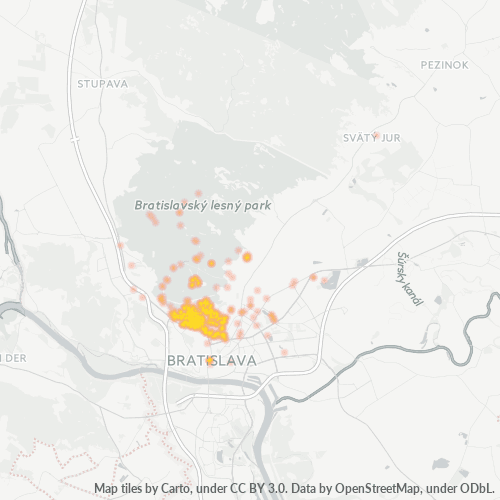 831 01 Teplotná mapa obchodnej hustoty