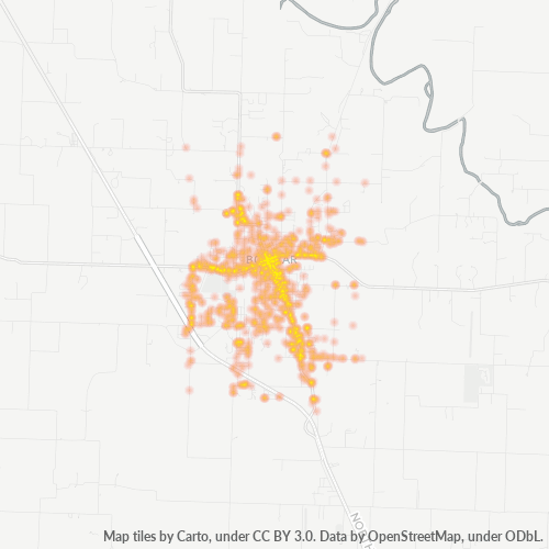 65613 Business Density Heatmap