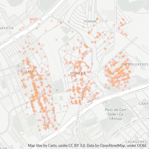08915 Mapa de calor de densidad empresarial