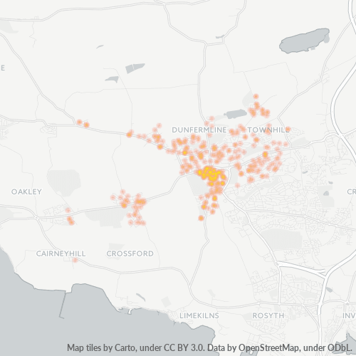 KY12 Business Density Heatmap