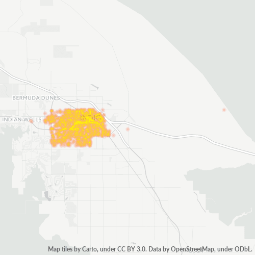 92201 Business Density Heatmap