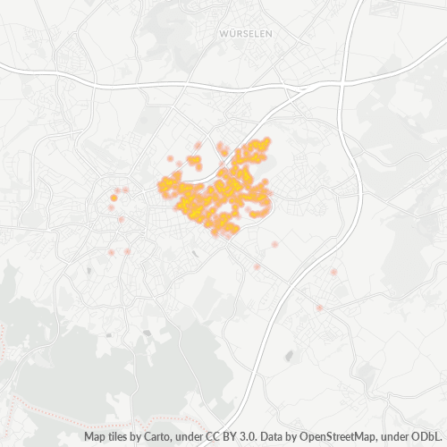 Heatmap für plz 52068