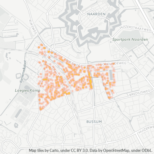 Heatmap voor postcode 1412