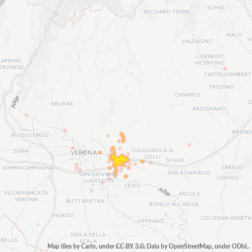 Mappa di calore per cap 37036