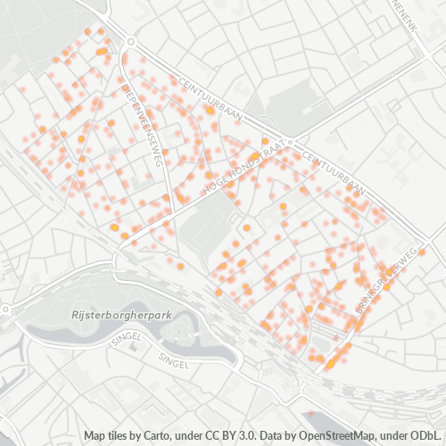 Heatmap voor postcode 7413