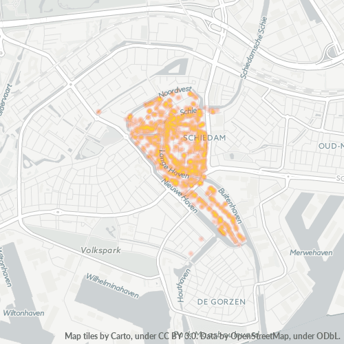 Heatmap voor postcode 3111