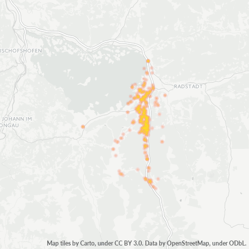 Heatmap für postleitzahl 5542