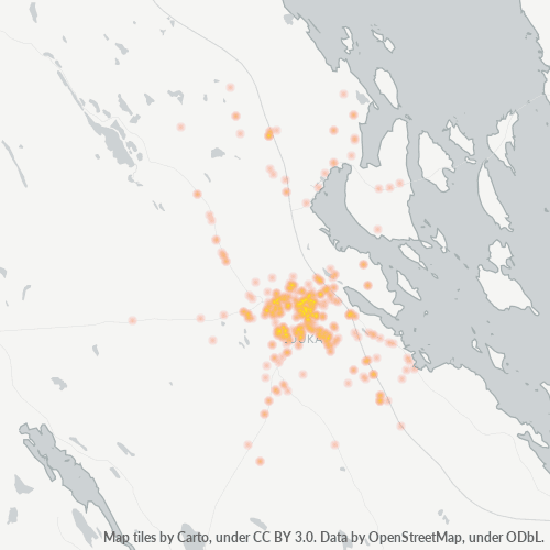 83900 Yritystiheys lämpökarttana