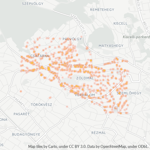 1025 Vállalati sűrűségi térkép