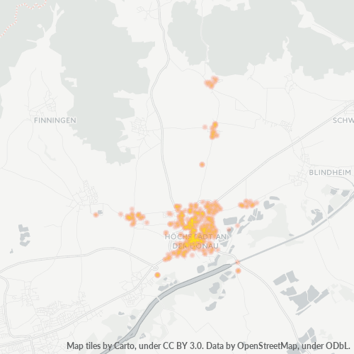Heatmap für plz 89420