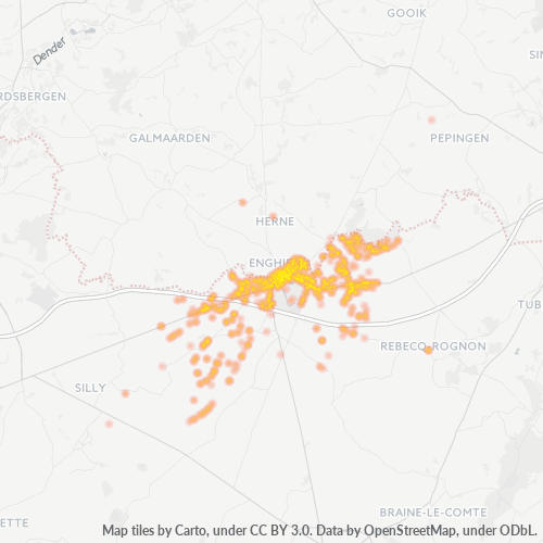 Heatmap voor postcode 7850