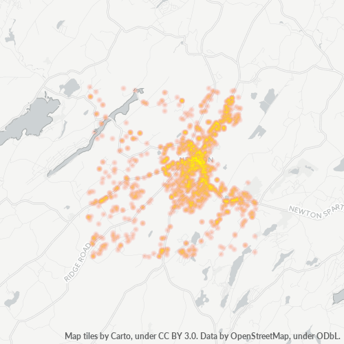 07860 Business Density Heatmap