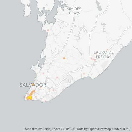 40155-000 Mapa de calor de densidad empresarial