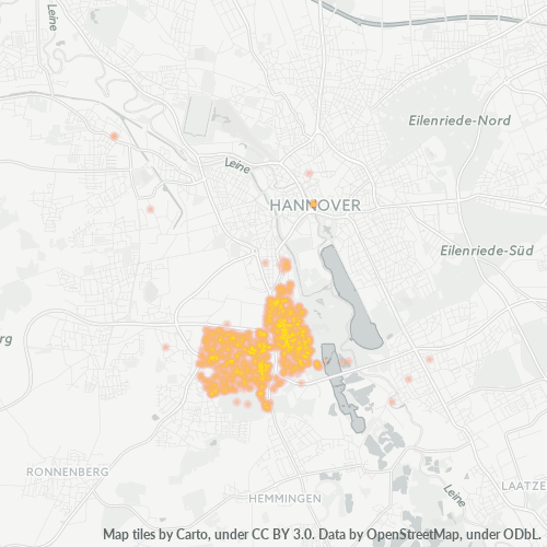 Heatmap für plz 30459