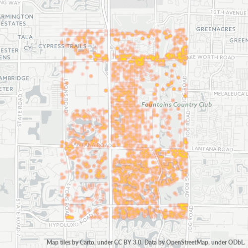 33467 Business Density Heatmap