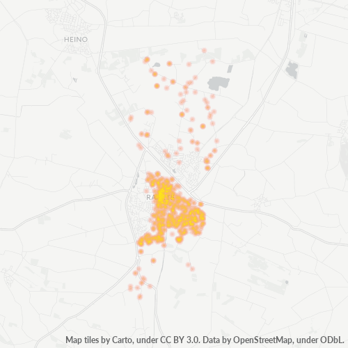 Heatmap voor postcode 8102