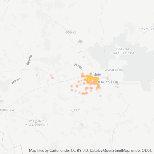 16-070 Mapa intensywności działalności gospodarczej