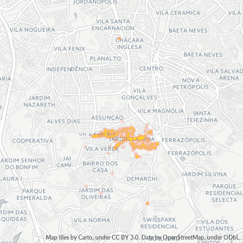 09811-000 Mapa de calor de densidad empresarial